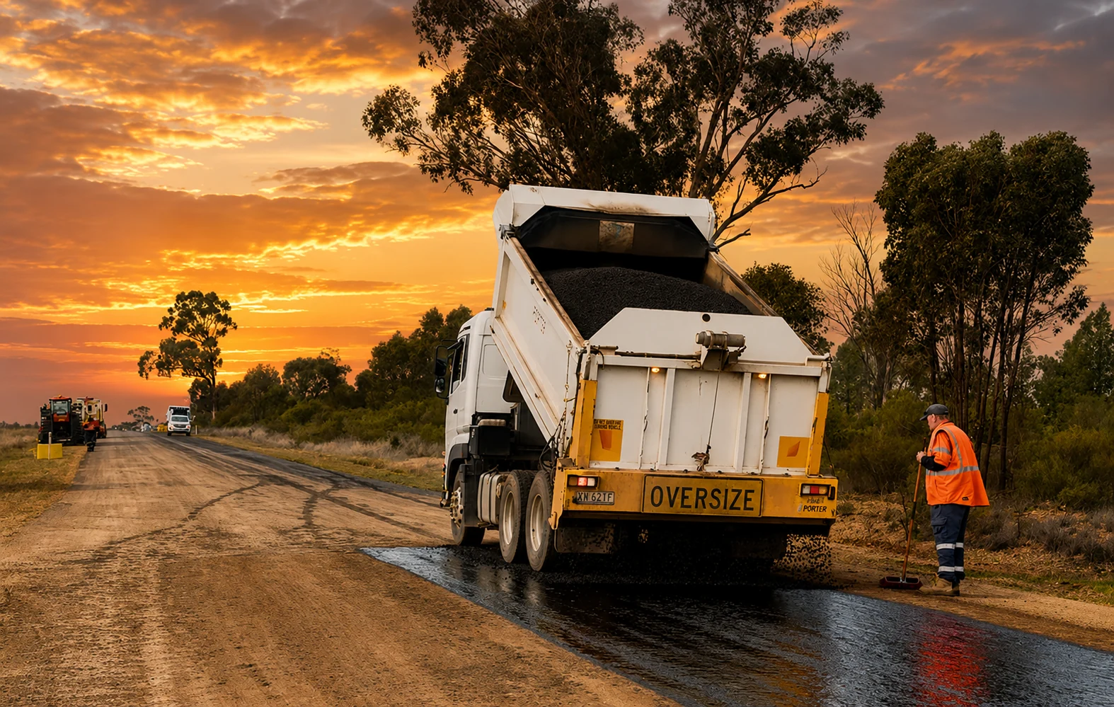 Spray sealing operation delivering regional pavement renewal